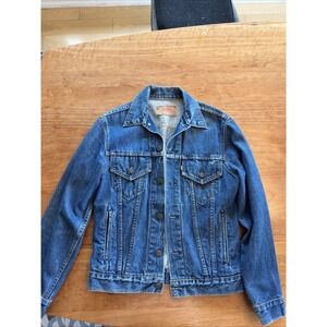 Vintage Levi's 70506 0216 USA Denim Jacket 36R Y2K Fairy Rhinestone Art